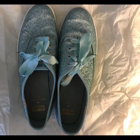 kate spade Shoes - Kate Spade Turquoise Glitter Sneakers